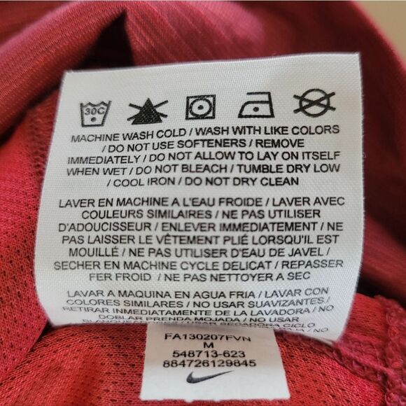 Nike Women's Crimson Dri-Fit Off-Shoulder Training Top - Picture 12 of 15